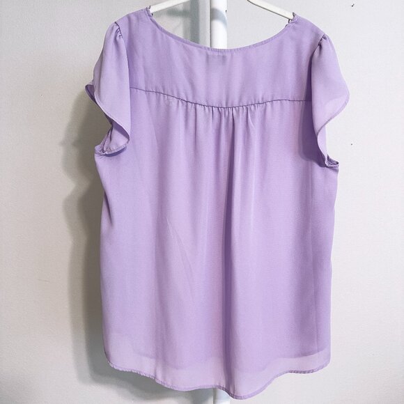 Torrid Lavender Cap Sleeve Blouse - Picture 4 of 4